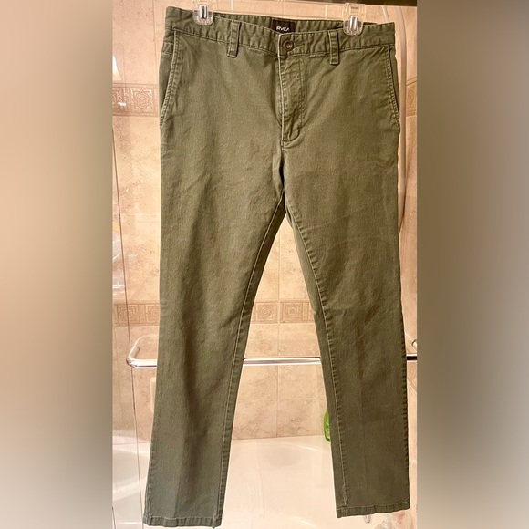 RVCA Green Kaki 32 Waist Jeans. Worn Once. - Picture 5 of 5